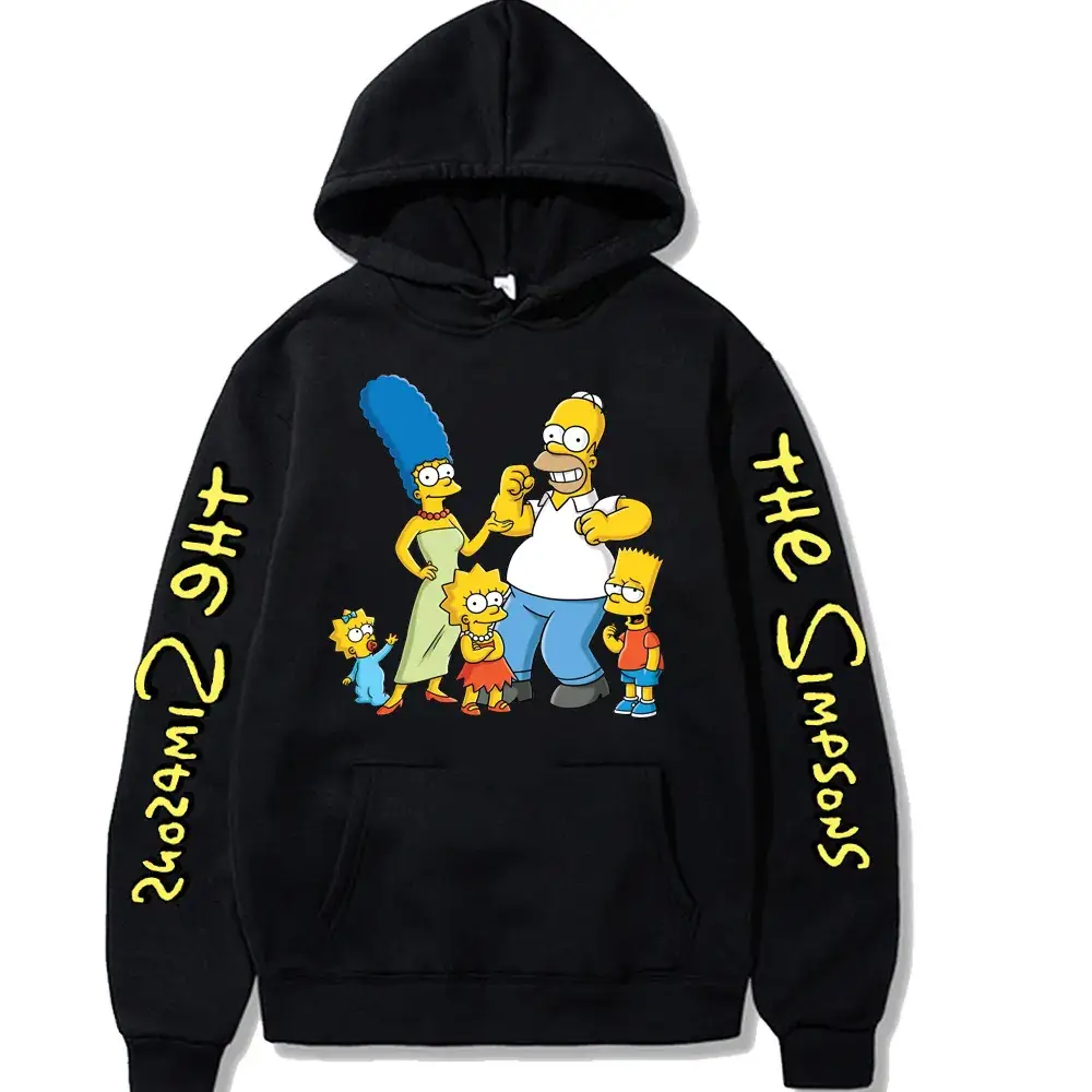 Pink The Simpsons Hooded Sweatshirt for Men - Image 11