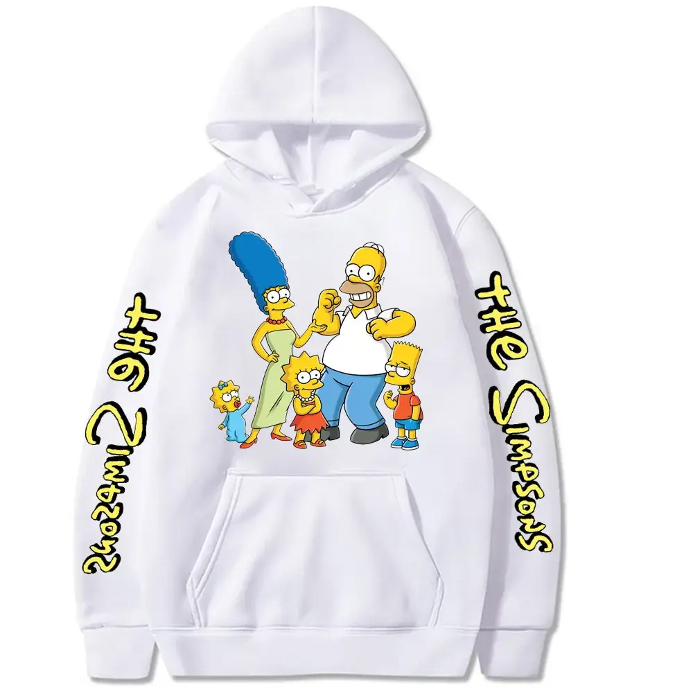 Pink The Simpsons Hooded Sweatshirt for Men - Image 7