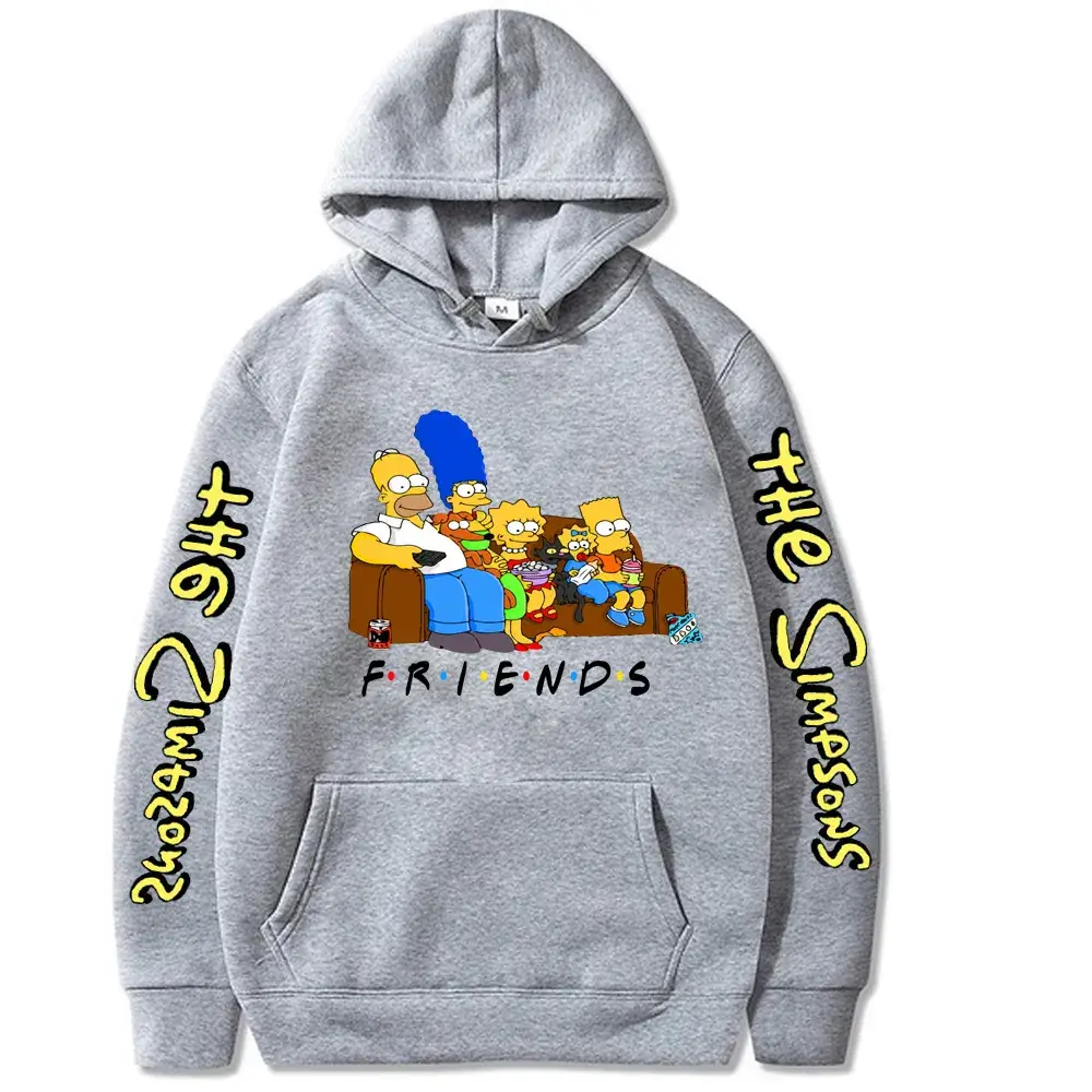 Pink The Simpsons Hooded Sweatshirt for Men - Image 4
