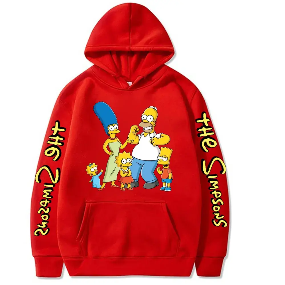 Pink The Simpsons Hooded Sweatshirt for Men - Image 9