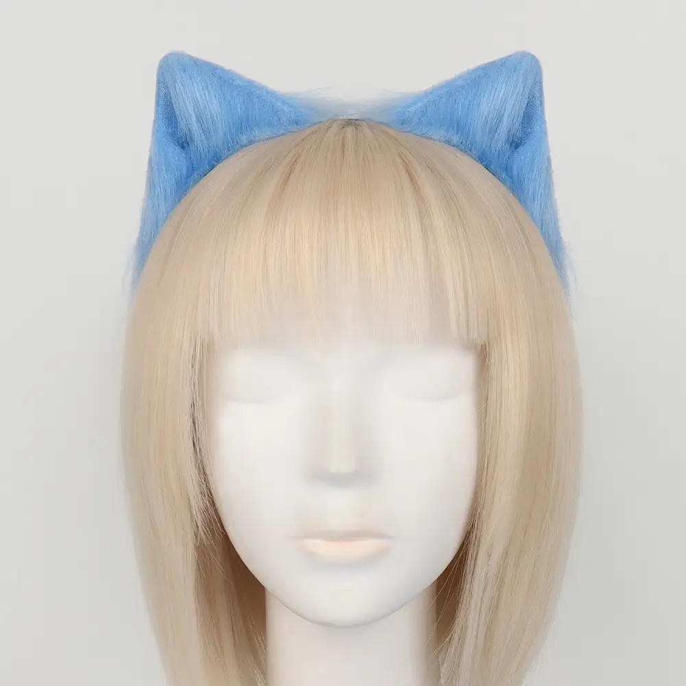 Plush Cat Ear Hairband Orange Lolita Fox Design - Image 14