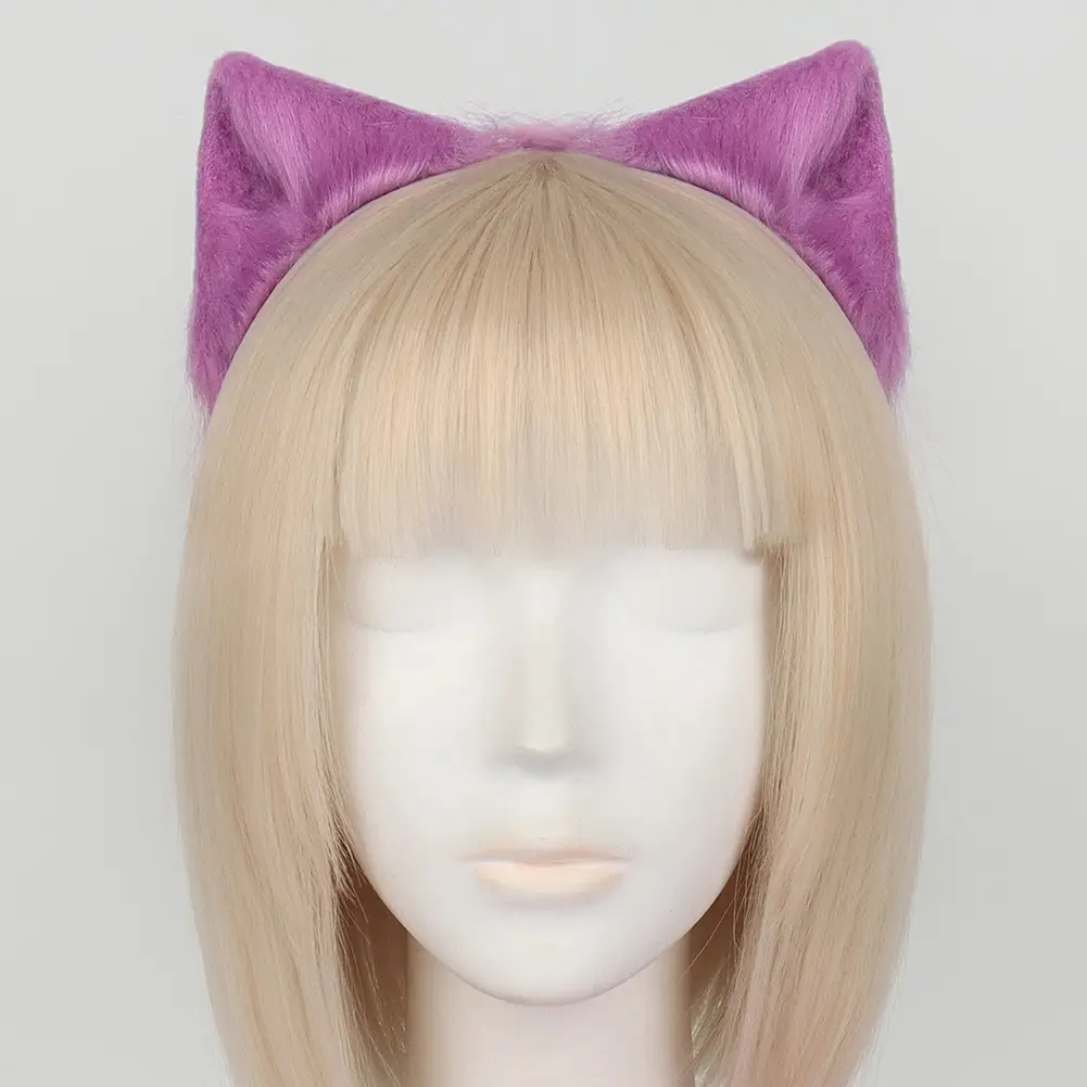 Plush Cat Ear Hairband Orange Lolita Fox Design - Image 15