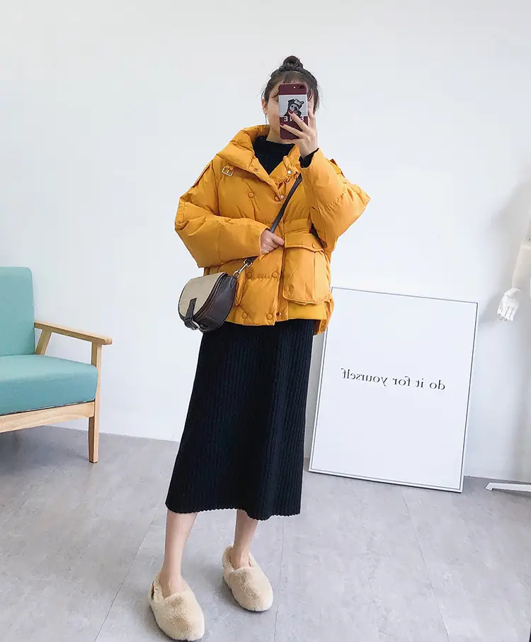 Black Knitted Half-Neck Dress for Women — feature 4