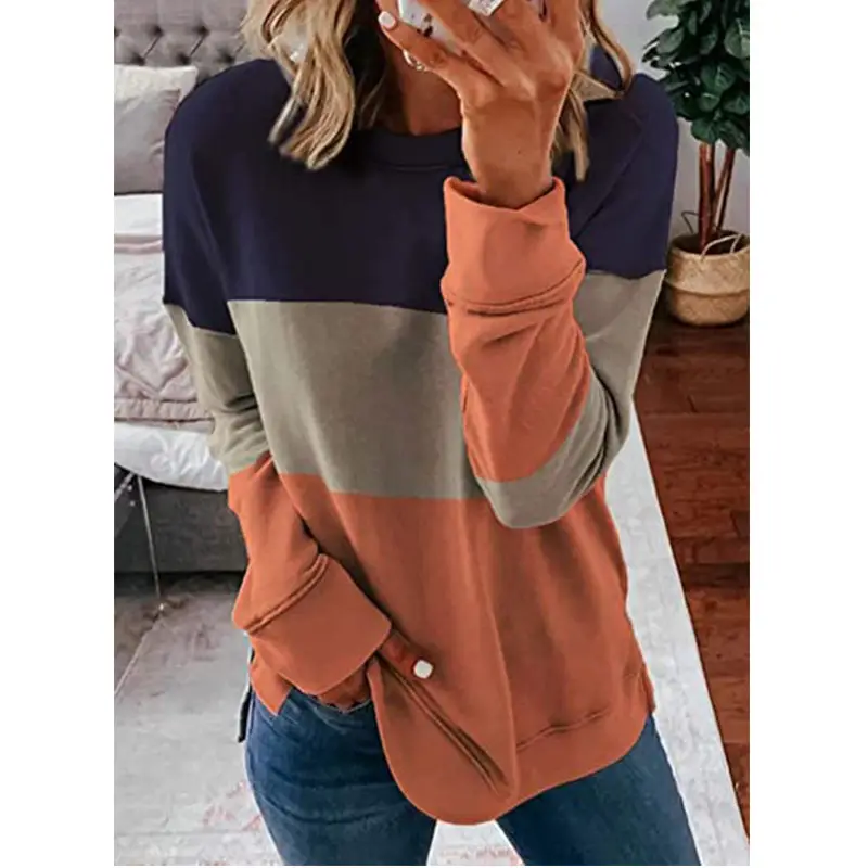 Women's 2022 Sweater Set Grey Maroon Olive Round Neck - Image 3