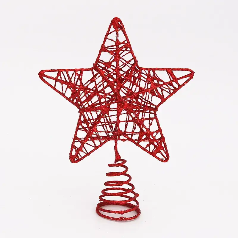 Iron Star Christmas Decorations Silver Gold Red - Image 3