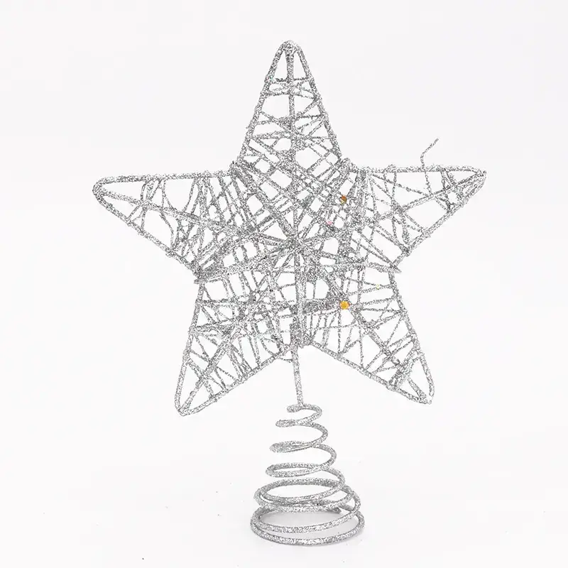 Iron Star Christmas Decorations Silver Gold Red - Image 4
