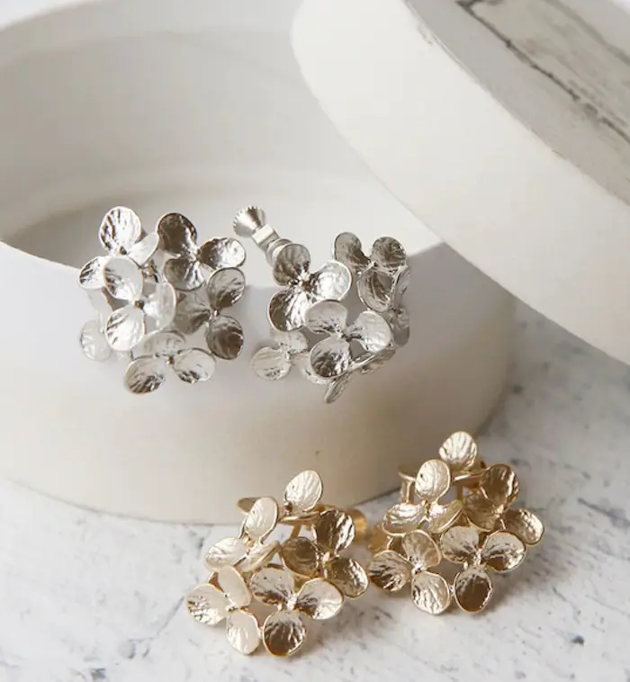 Gold Matte Hollow Flower Earrings for Women — feature 2