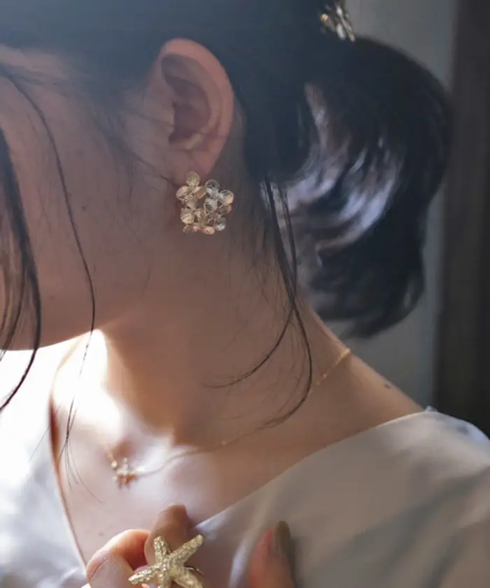 Gold Matte Hollow Flower Earrings for Women — feature 5