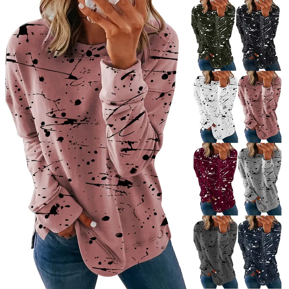 2022 Women's Blue Orange Grey Long Sleeve T-Shirt - Image 17