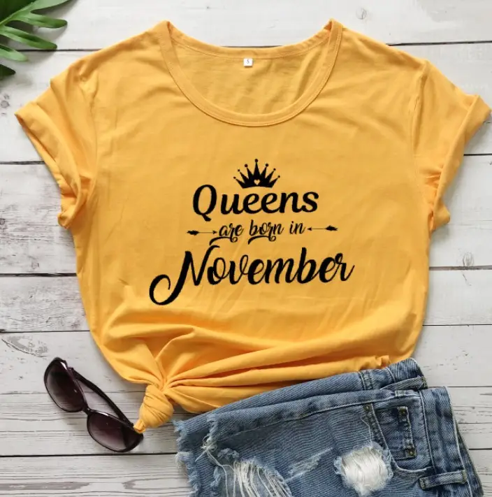Red Queen's Born in November T-Shirt - Image 3