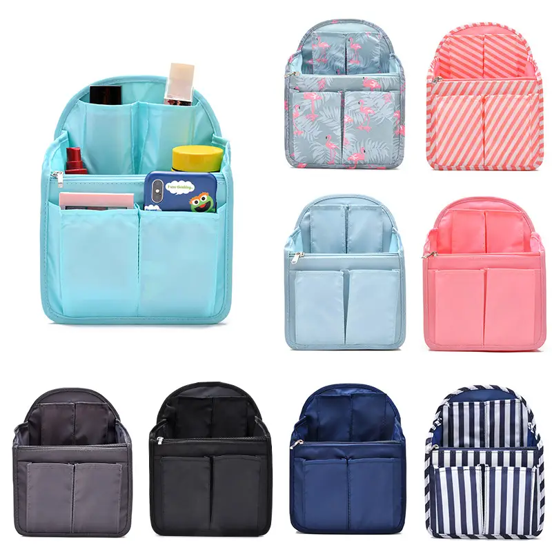 Pink Flamingo Travel Storage Bag with Zip Pockets - Image 19