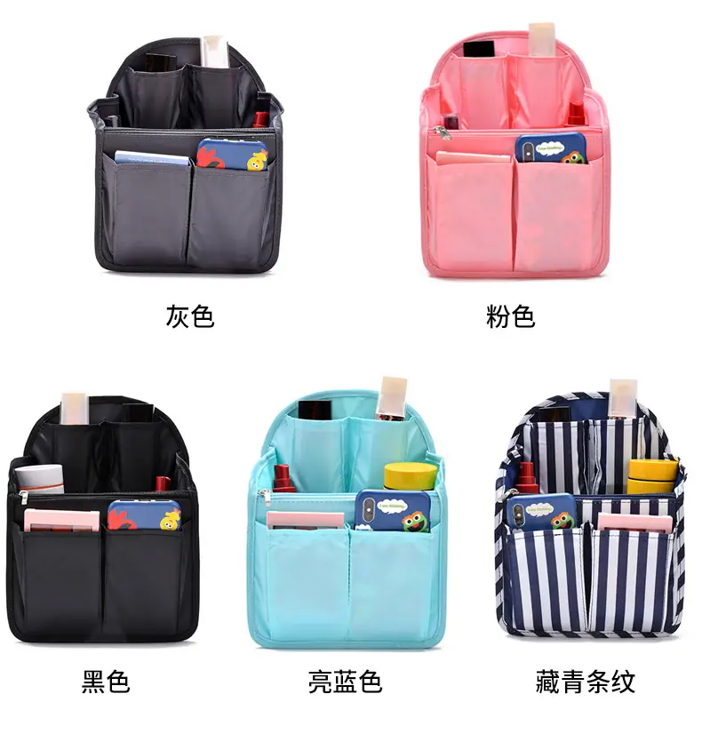 Pink Flamingo Travel Storage Bag with Zip Pockets — feature 25