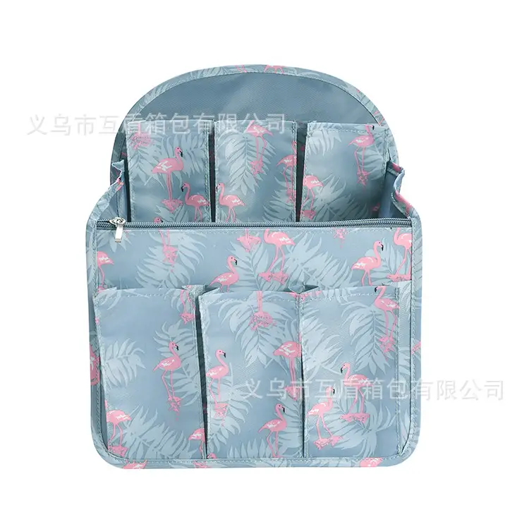 Pink Flamingo Travel Storage Bag with Zip Pockets - Image 13