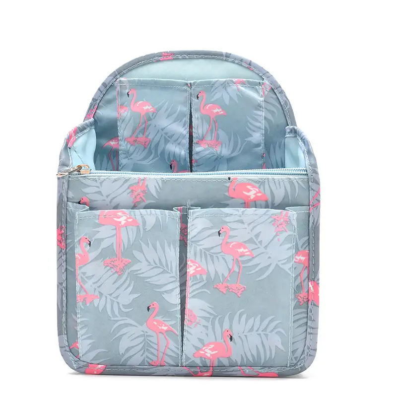 Pink Flamingo Travel Storage Bag with Zip Pockets - Image 9