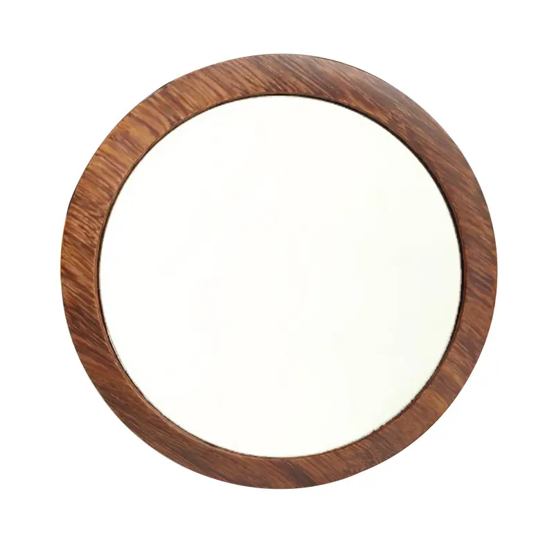 Elegant Wooden Round Makeup Mirror for Wedding & Creative Gifts - Image 10