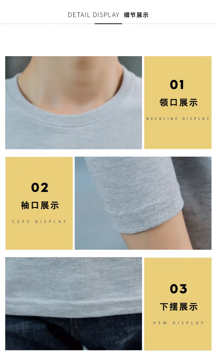 2025 Long Sleeve T-Shirt Navy Blue Round Neck Korean Style — feature 9