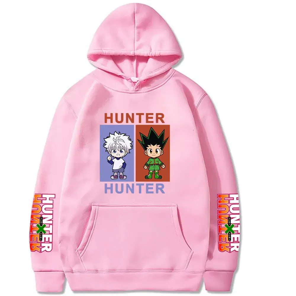 Men's Black HUNTER Hoodie with Cartoon Print