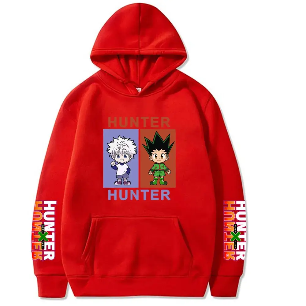 Men's Black HUNTER Hoodie with Cartoon Print