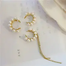 French Retro Pearl Earrings Women Baroque Multi Layer Elegant Wedding — feature 13