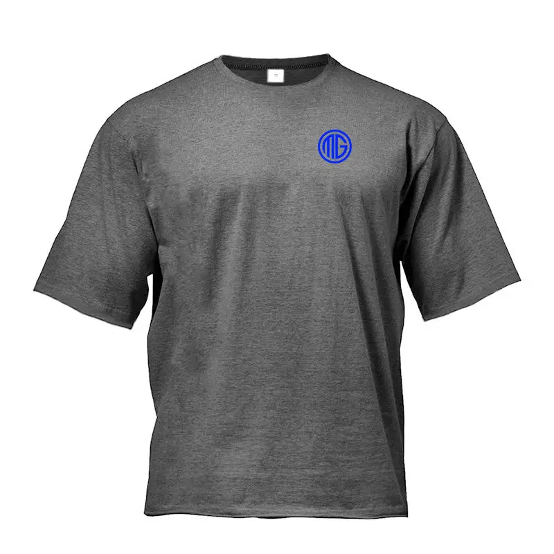 Red Short Sleeve T-Shirt for Men with Blue Logo - Image 3