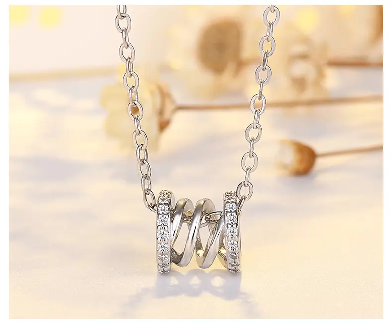Rose Gold Multi Band Necklace for Women — feature 16