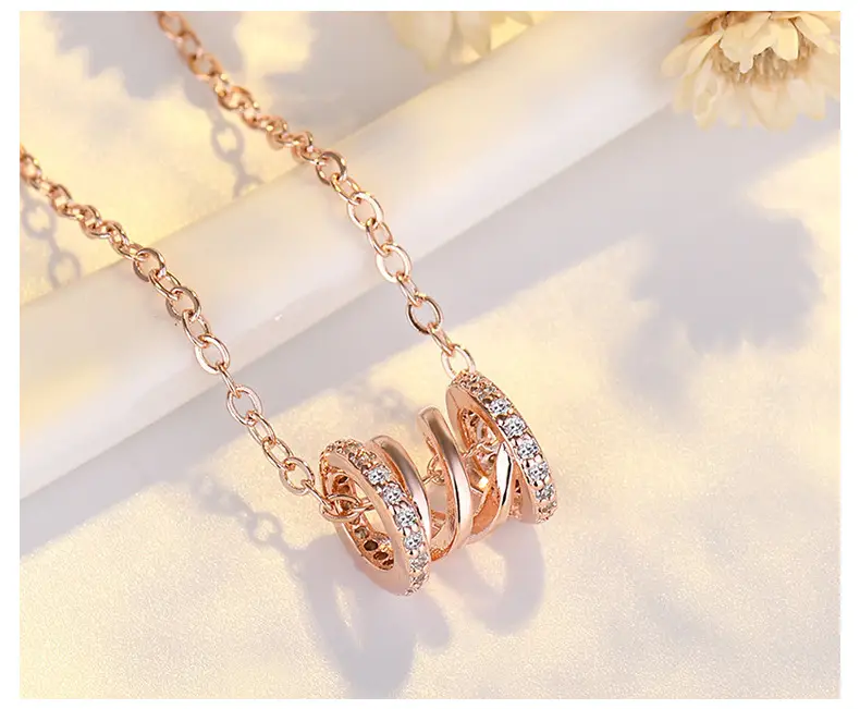 Rose Gold Multi Band Necklace for Women — feature 18
