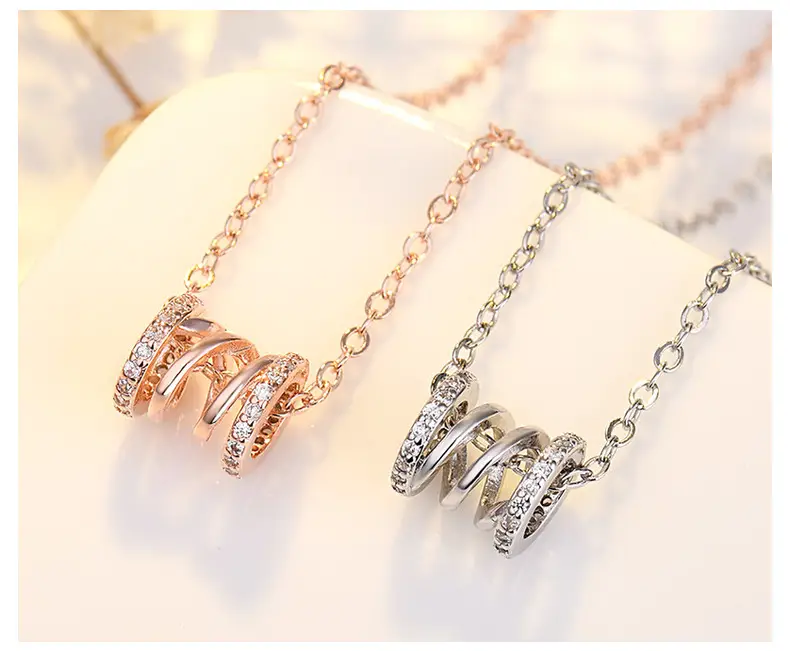 Rose Gold Multi Band Necklace for Women — feature 19