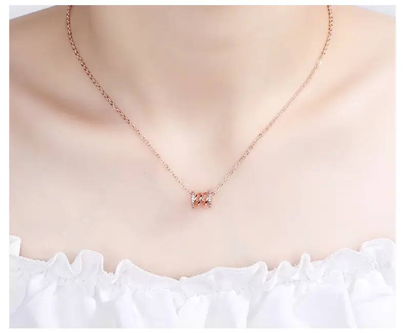 Rose Gold Multi Band Necklace for Women — feature 21