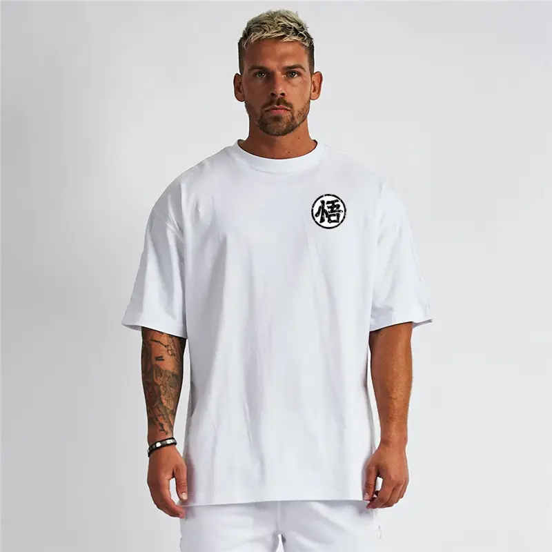 Men Grey Dragon Ball T-Shirt Wukong Logo - Image 6