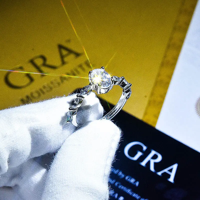 Moissanite Pigeon Egg Diamond Ring for Women - Image 3