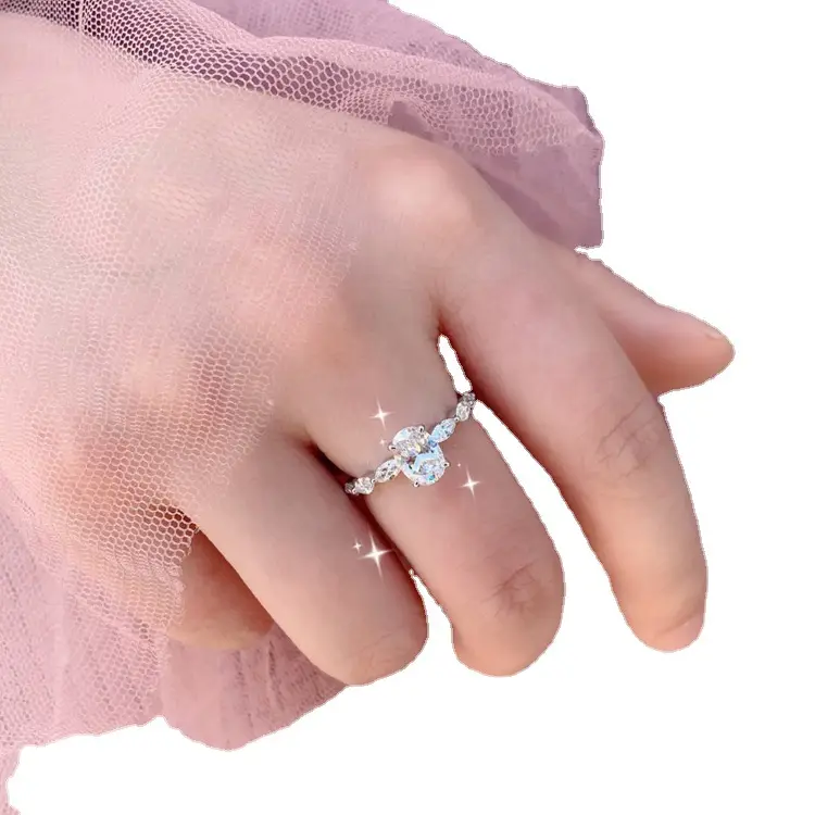 Moissanite Pigeon Egg Diamond Ring for Women - Image 5