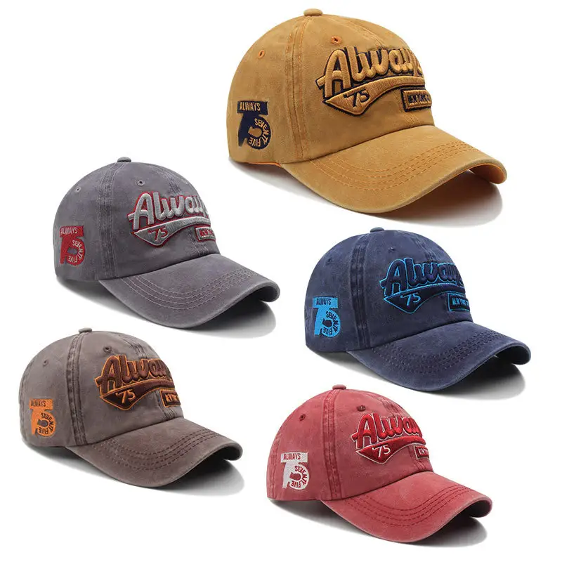 Red Men's Baseball Cap Retro Peaked Cap Sun Proof