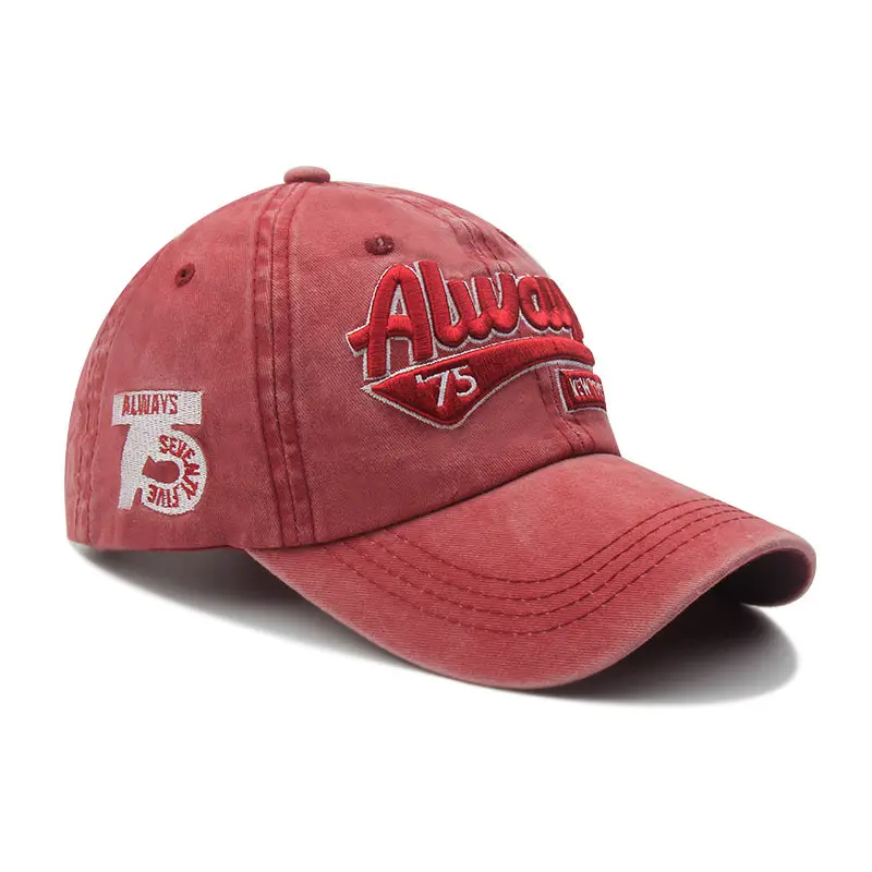 Red Men's Baseball Cap Retro Peaked Cap Sun Proof
