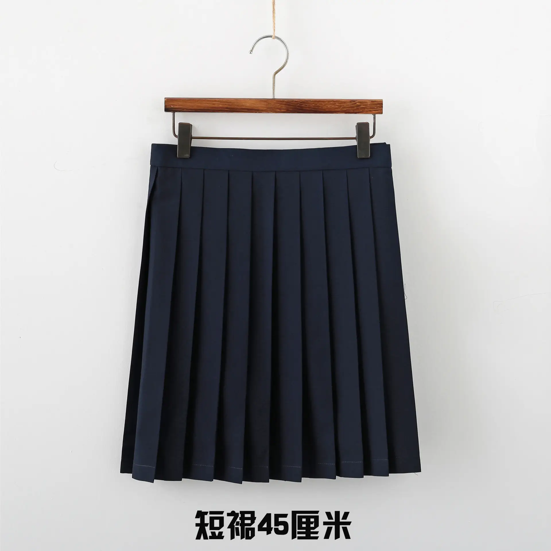 Black Fluffy Pleated Skirt 80cm High Waist School Uniform - Image 4