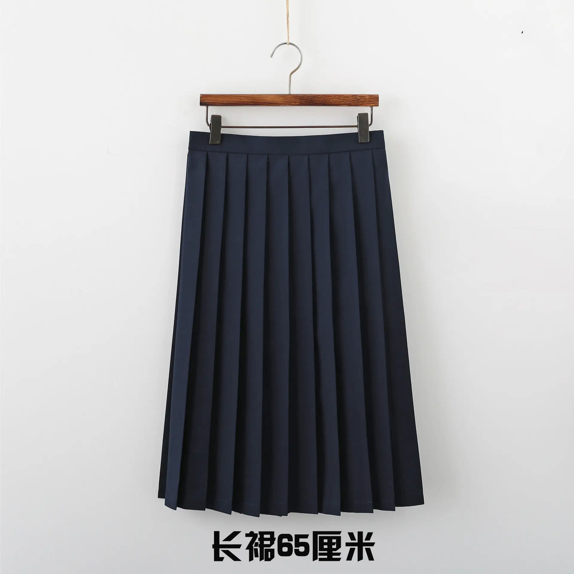 Black Fluffy Pleated Skirt 80cm High Waist School Uniform - Image 5