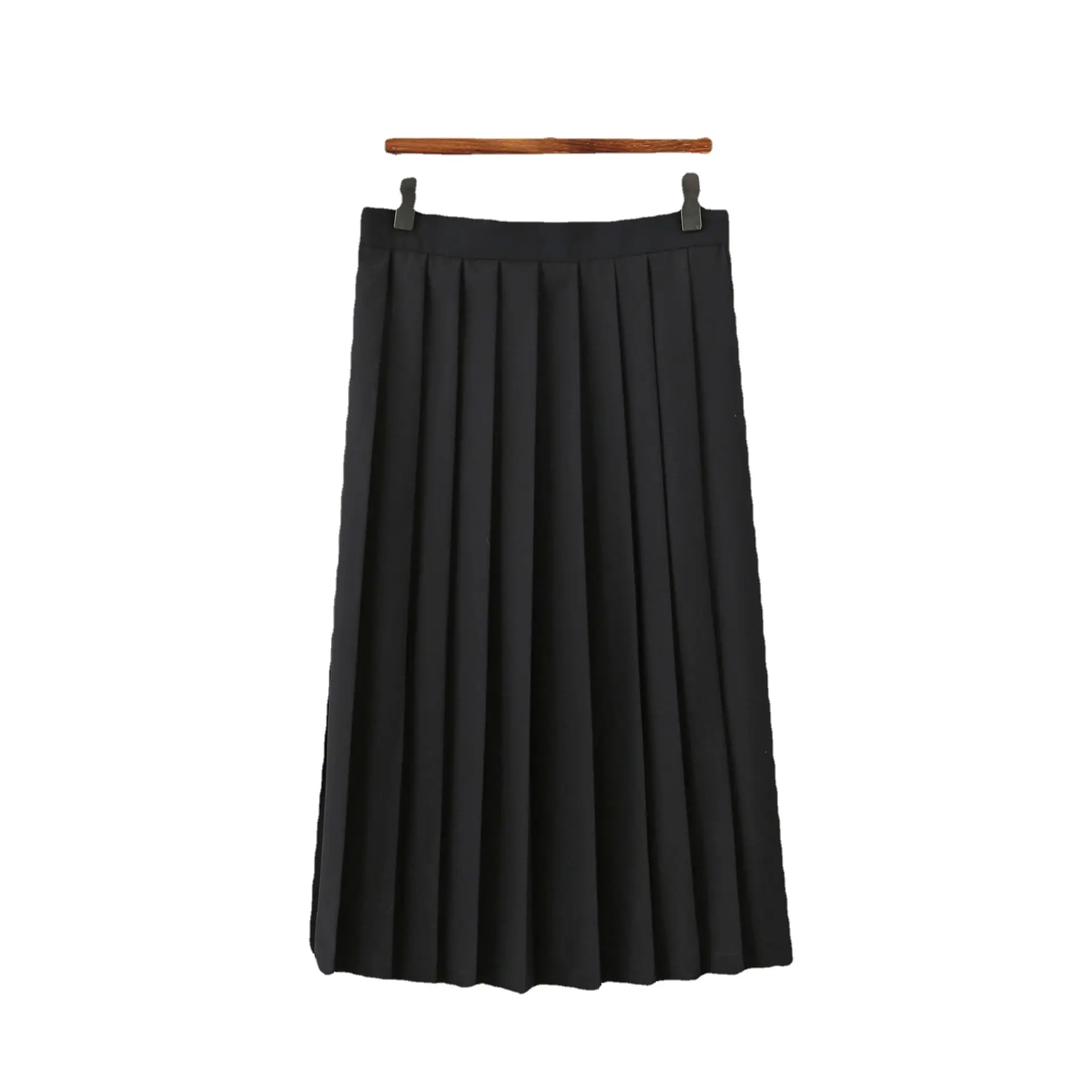 Black Fluffy Pleated Skirt 80cm High Waist School Uniform - Image 8