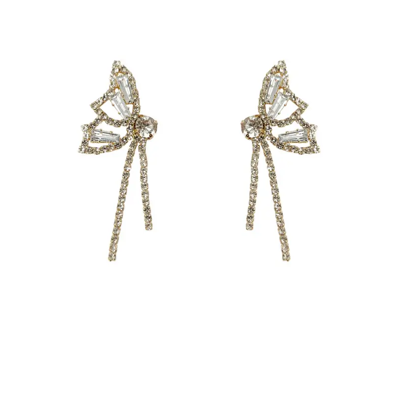 S925 Silver Butterfly Earrings with Zircon Accents - Image 5