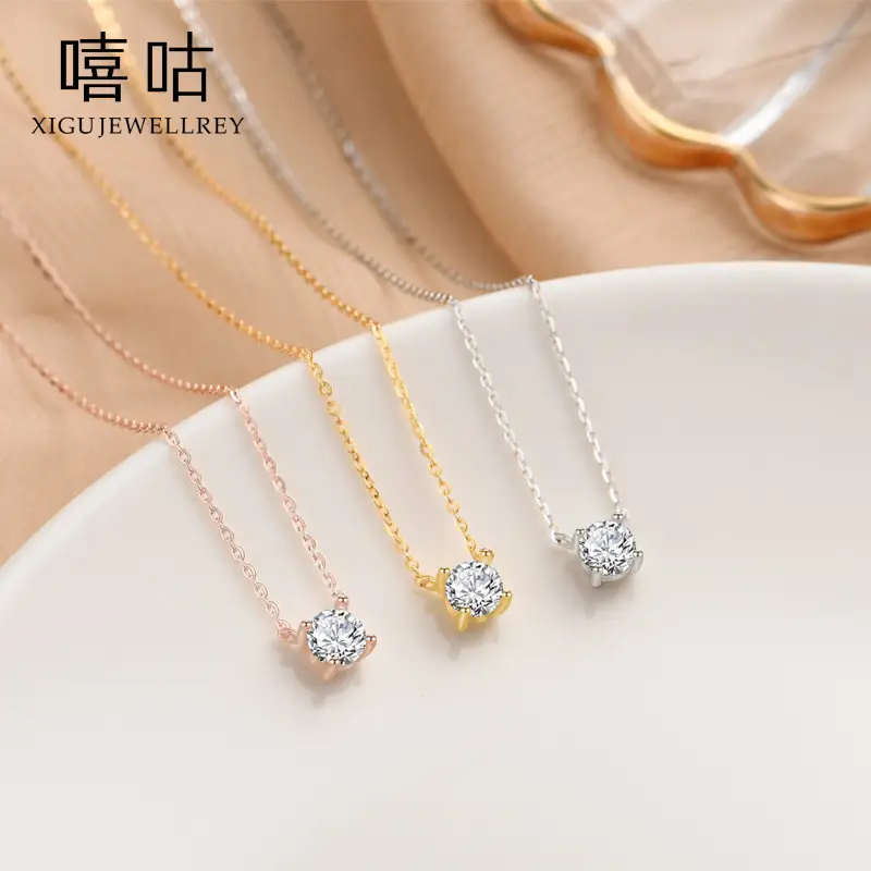 S925 Silver Zircon Clavicle Necklace for Women - Image 5