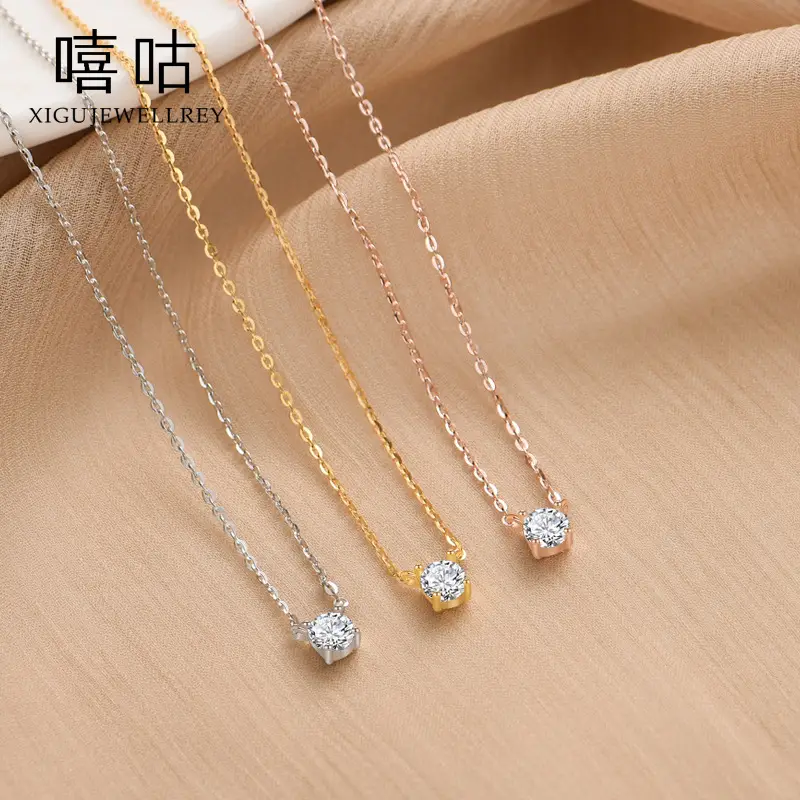 S925 Silver Zircon Clavicle Necklace for Women - Image 8