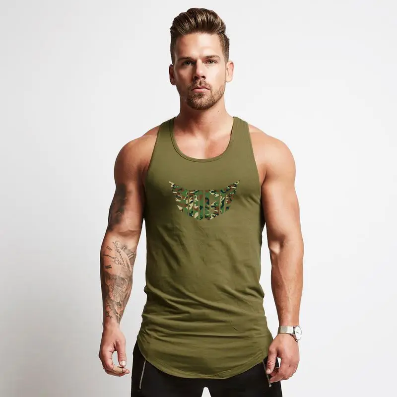 Men's Gray Sleeveless Muscle Vests Summer Training Wear - Image 4