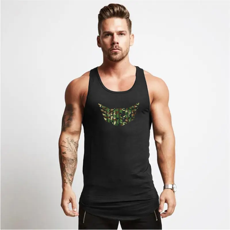 Men's Gray Sleeveless Muscle Vests Summer Training Wear - Image 3