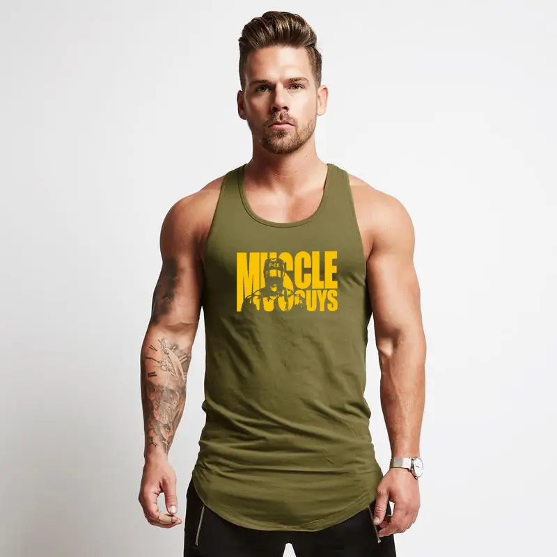 Men Muscle Fitness Sleeveless Cotton T-Shirt Maroon - Image 4