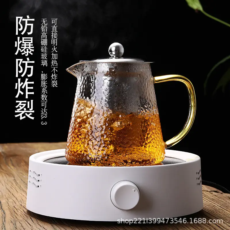 Thickened Glass Teapot with Stainless Steel Filter - Image 8