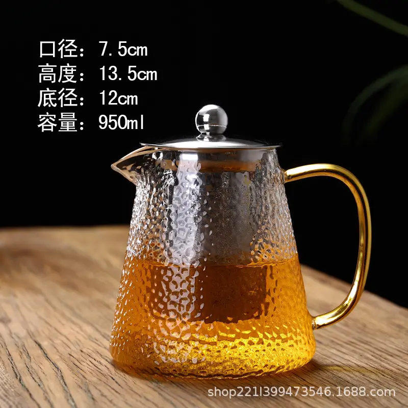 Thickened Glass Teapot with Stainless Steel Filter - Image 5