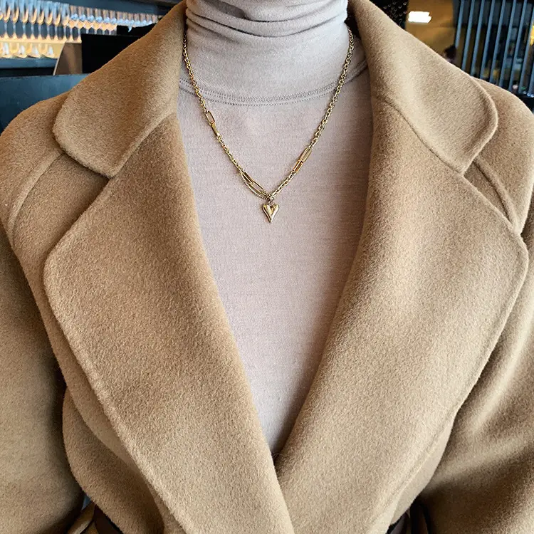 Minimalist Heart Titanium Necklace for Women - Image 6