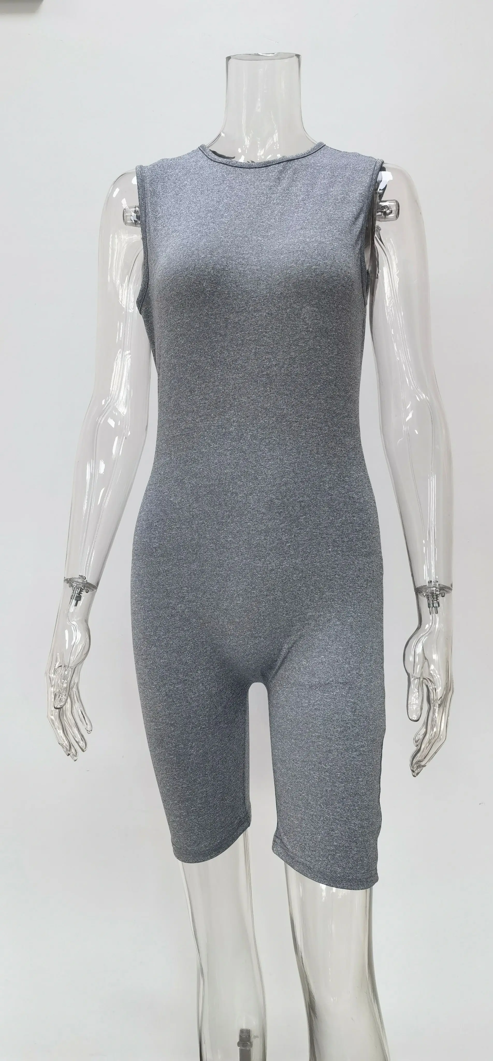 Women Polyester Jumpsuit Thick Casual Pants Grey — feature 27