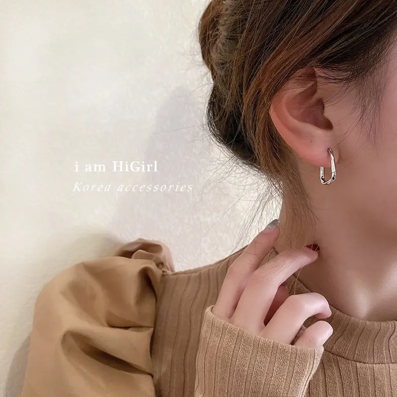 Real Gold Electroplated Geometric Earrings