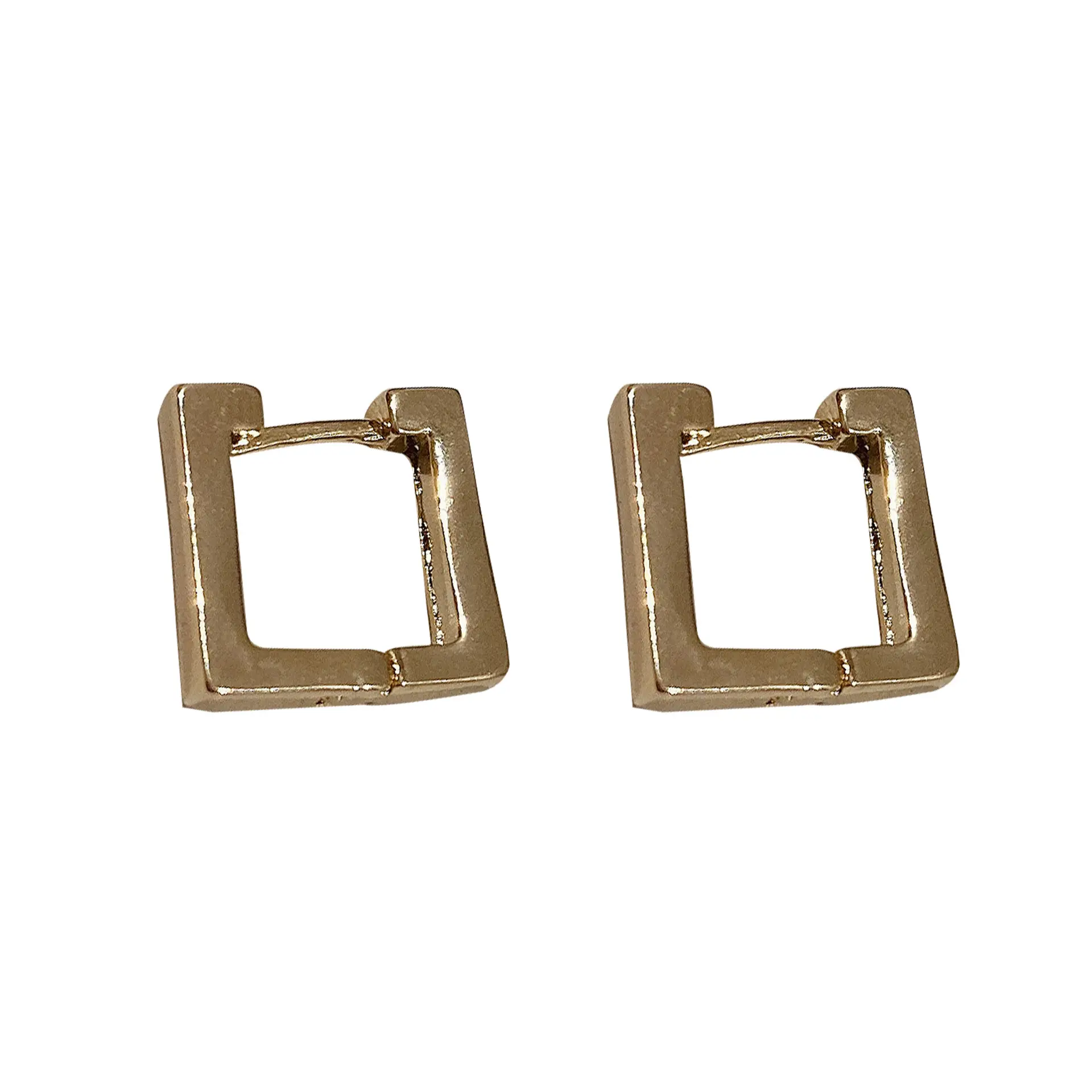 Real Gold Electroplated Geometric Earrings