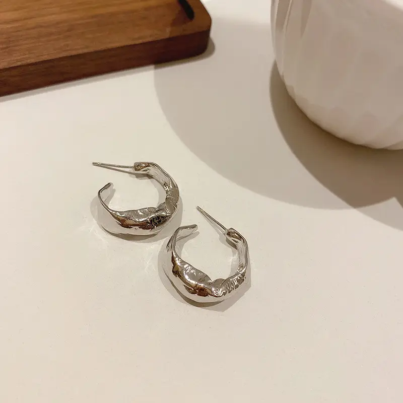 Real Gold Electroplated Geometric Earrings