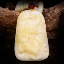 Great Compassion Curse Duobao Bracelet Beeswax Amber Tea Purple Lamper Blood Purple 108 Bead — feature 25